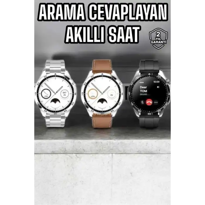 Akıllı Saat Titreşimli Amoled Ekran Uyku ve Sağlık Takibi Sesli Görüşme