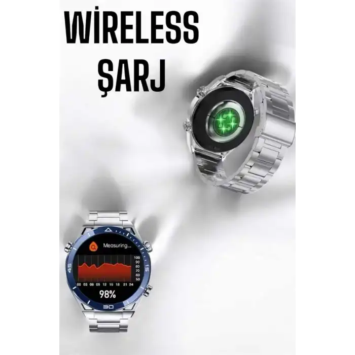 Akıllı Saat Yeni Nesil 2024 Model Metal Kordonlu Bluetooth Bağlantılı