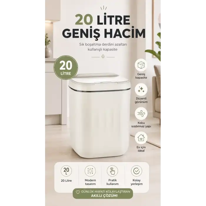 Sensörlü Çöp Kovası 20 Litre