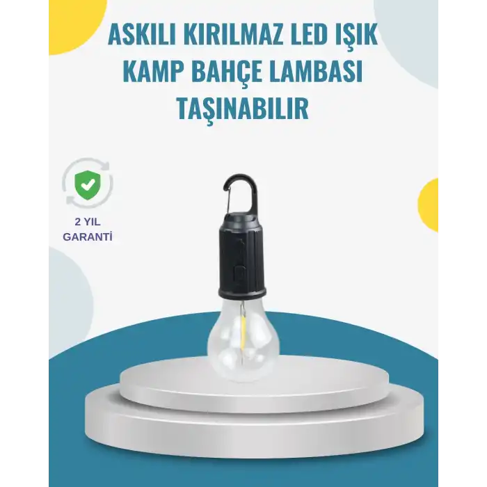 Akıllı Sensörlü USB Şarjlı Kamp Lambası