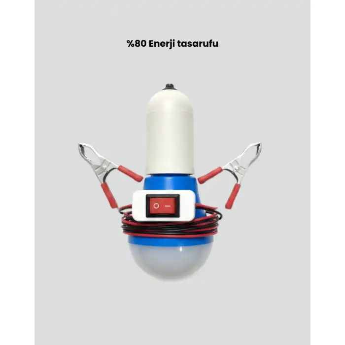 Aküden Çalışan 12V LED Ampul Taşınabilir Kullanım
