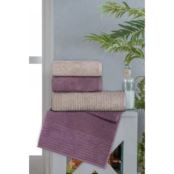 Altınbaşak Jakarlı 4´lü 50x90 El Havlusu Lisa V2