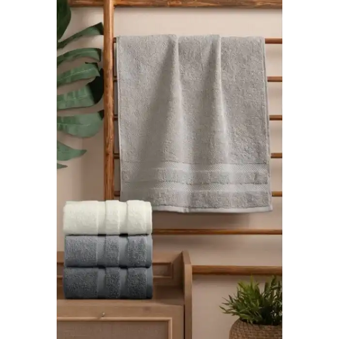 Altınbaşak Jakarlı 4´lü 50x90 El Havlusu Nori V2