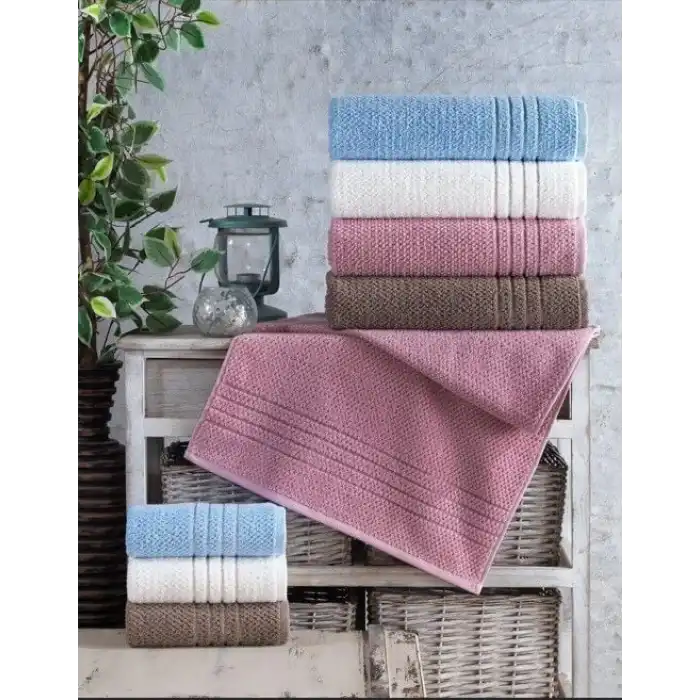 Altınbaşak Jakarlı 4lü 90x150 Banyo Havlusu Carry
