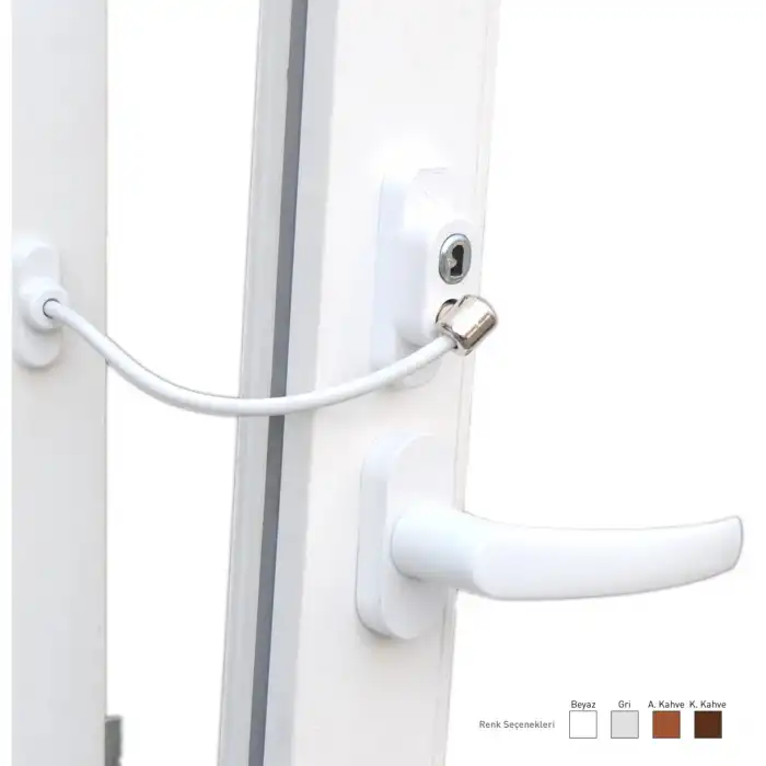Anahtarlı Halatlı Pvc Kapı Pencere Emniyet Kilidi Bx40