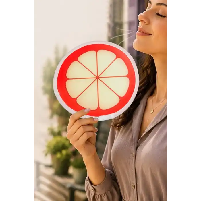 Ananas Desenli Kore Yelpaze