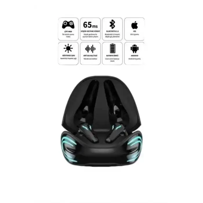 Android ve İOS Uyumlu Bluetooth Kulaklık Gaming Kulaklık Mini