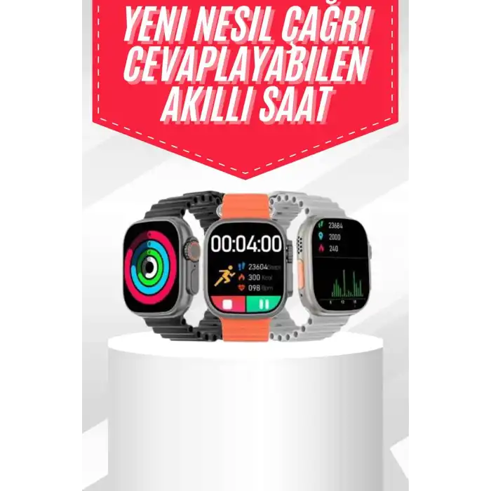 Android ve İOS Uyumlu Uyku ve Sağlık Takibi Yapabilen 3 Kordonlu Akıllı Saat