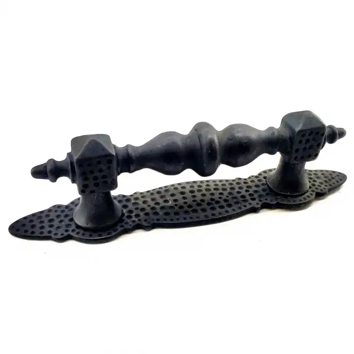 Antika Tarz Dekoratif Pirinç Ağır Kapı Çekme Kolu - Küçük, 215x40 Mm, Oksit