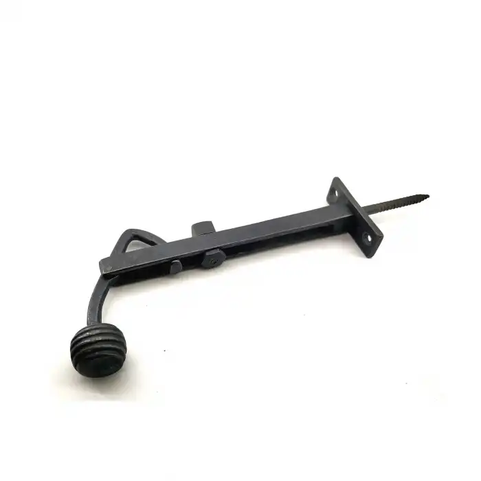 Antika Tarz Dekoratif Pirinç Ayarlı Panjur Stoperi - 150x55 Mm, Oksit