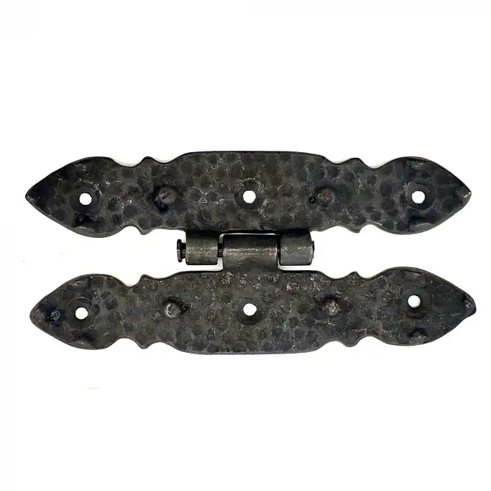 Eco Lounge Antika Tarz Dekoratif Pirinç Düğmeli Menteşe - 142x69 mm, Oksit