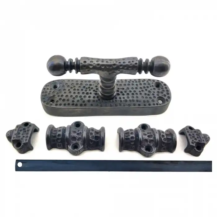 Antika Tarz Dekoratif Pirinç Üstten İspanyolet - 133x40 Mm, Oksit