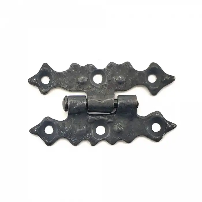 Antika Tarz Dekoratif Pirinç Yıldız Menteşe - 63x36 Mm, Oksit