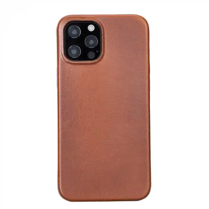 Apple iPhone 12 Pro Max Uyumlu Deri Arka Kapak ROCK RST2EF Taba