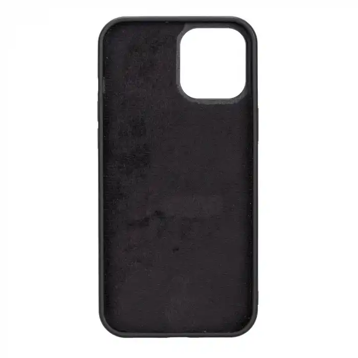 Apple iPhone 12 Pro Max Uyumlu Deri Cüzdanlı Kılıf RST1 Siyah