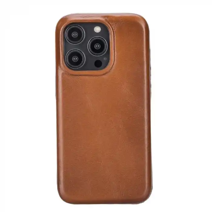 Apple iPhone 14 Pro Uyumlu Deri Arka Kapak ROCK RST2EF