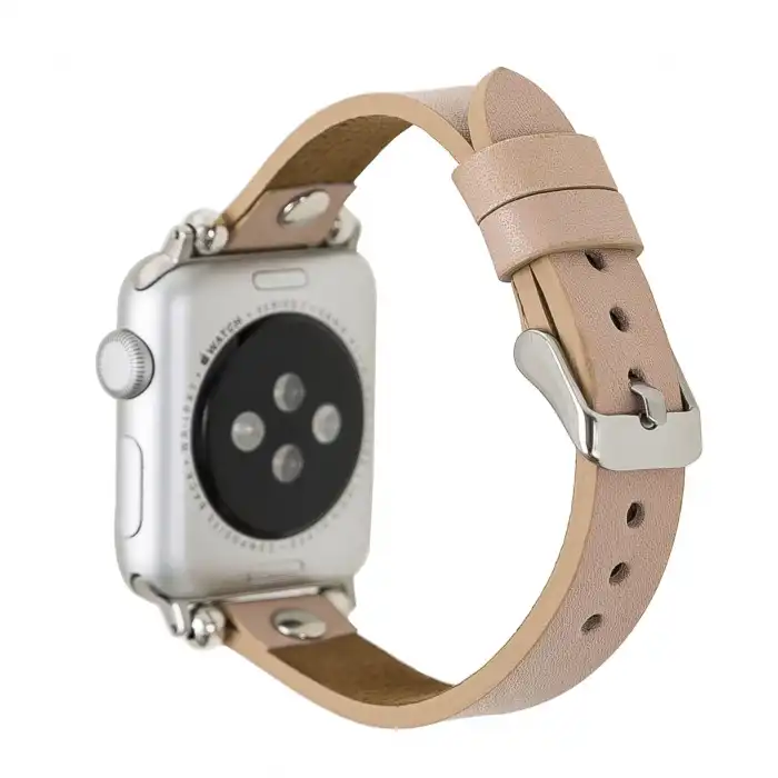 Apple Watch Uyumlu Deri Kordon 38-40-41mm ST NU1 Pembe
