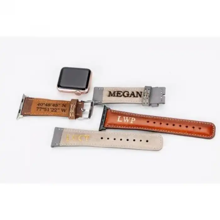 Apple Watch Uyumlu Deri Kordon 42-44-45mm NM1-AS2 Taba