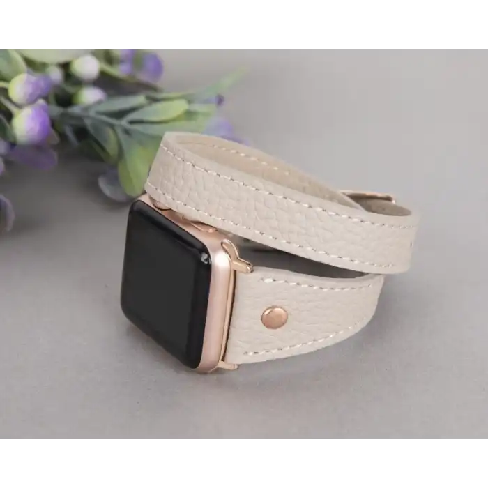 Apple Watch Uyumlu Deri Kordon 42-44-45mm Slim DTRT ERC3