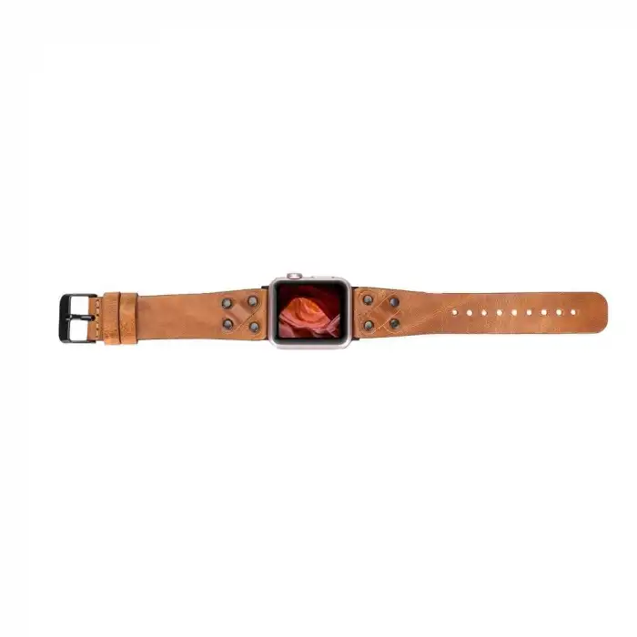 Apple Watch Uyumlu Deri Kordon Cross 42-44-45mm BT V18