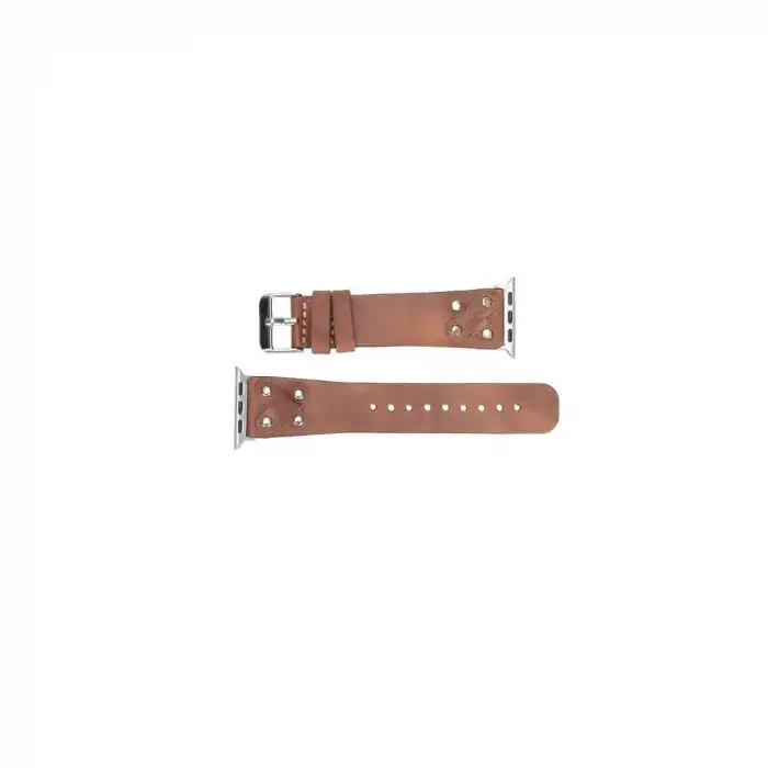 Apple Watch Uyumlu Deri Kordon Cross 42-44-45mm ST TN02