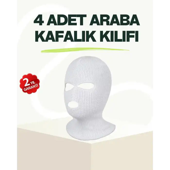 Araba İç Dekorasyon Başlık Kılıfı 4’lü Esnek ve Dayanıklı