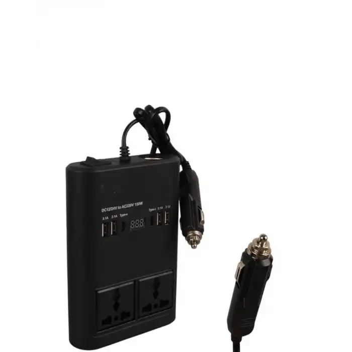 Araç Çakmak Girişli Güç İnvertörü 150W