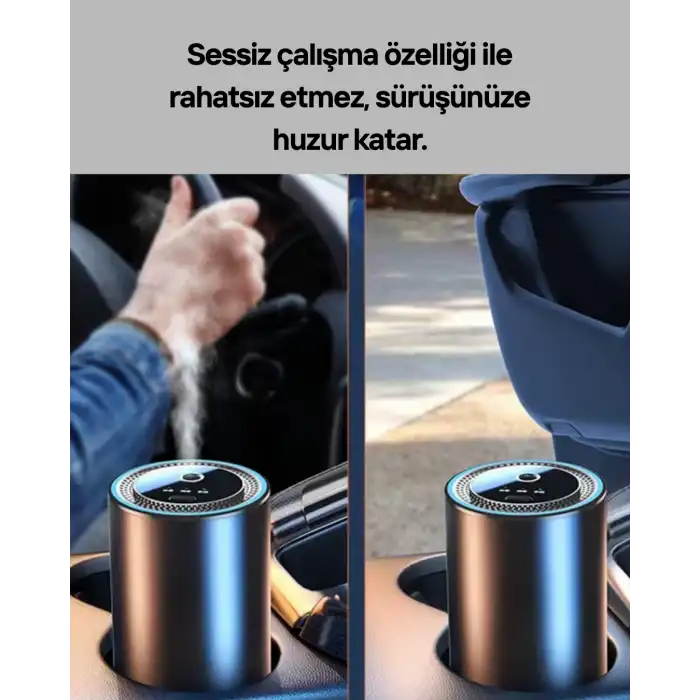 Araç İçi Difüzör Nemlendirici ve Aromaterapi Özellikli