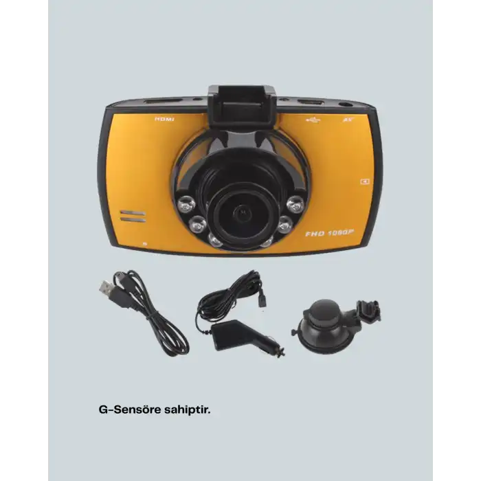 Araç Ön Kamera Full HD Kayıt ve G Sensor Özellikli