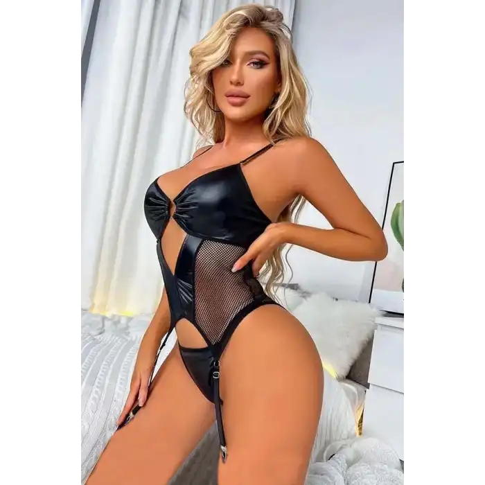 Askılı Askılı Siyah Renk Kadın Fantezi Takım