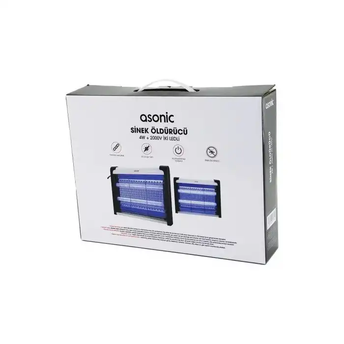 ASONİC SİNEK ÖLDÜRÜCÜ 4W 2000V İKİ LEDLİ AS-A28 (336336)