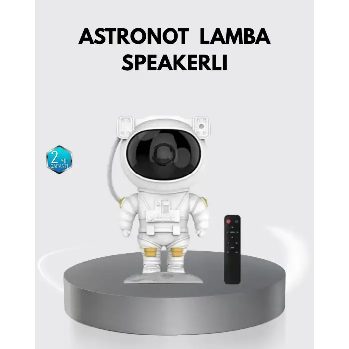 Astronot Şekilli Galaxy Projeksiyon Lambası Nebula Efektli Dekoratif Lamba