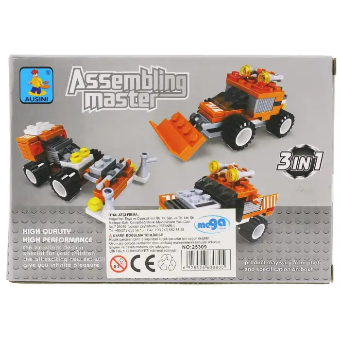Ausini Assembling Master 3 in 1 66 Parça Traktörler