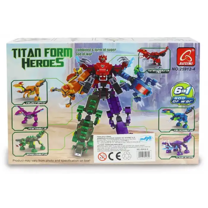 Ausini Titan Form Heroes-4 Velaciraptor 106 Parça