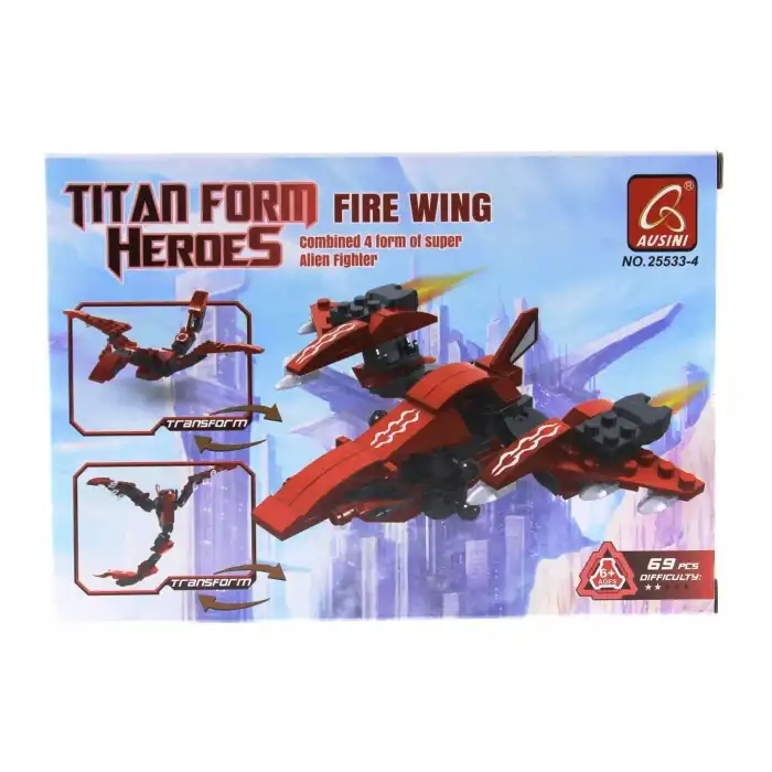 Ausini Titan Uzaylı Savaşçı -4 Fire Wing 69 Parça