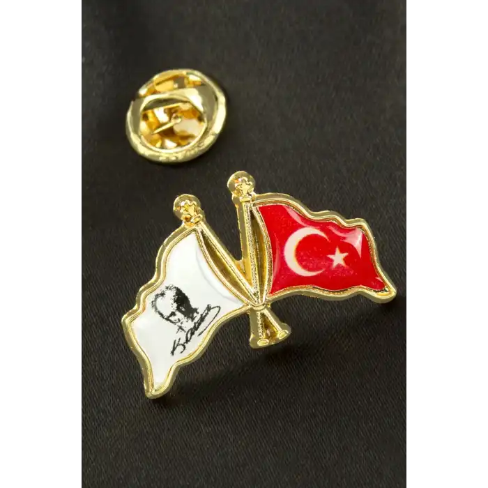 Ay Yıldız Atatürk İmzalı Yaka Rozet