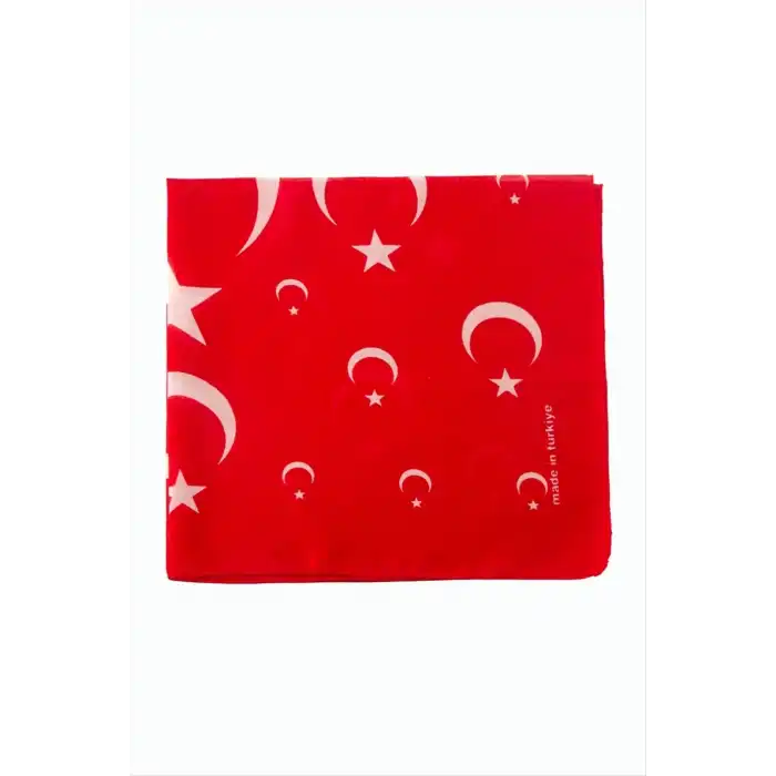 Ay Yıldız Desenli Bandana 50*50