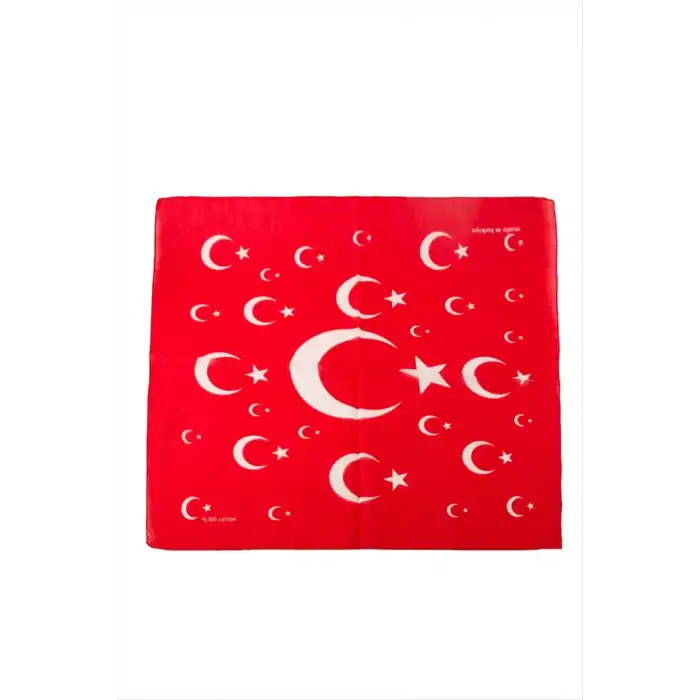 Ay Yıldız Desenli Bandana 50*50