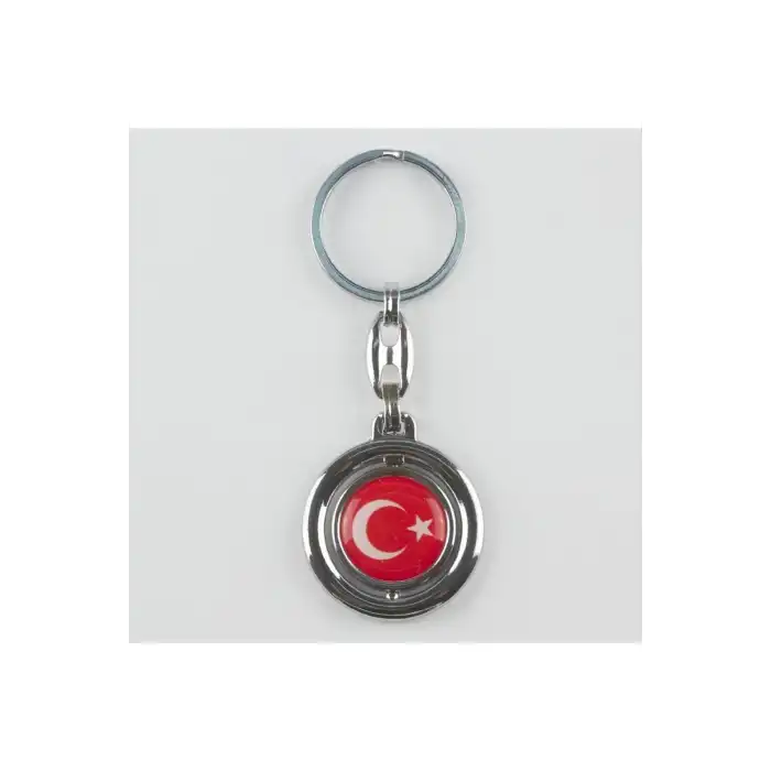 Ay Yıldız Figürlü Metal Anahtarlık