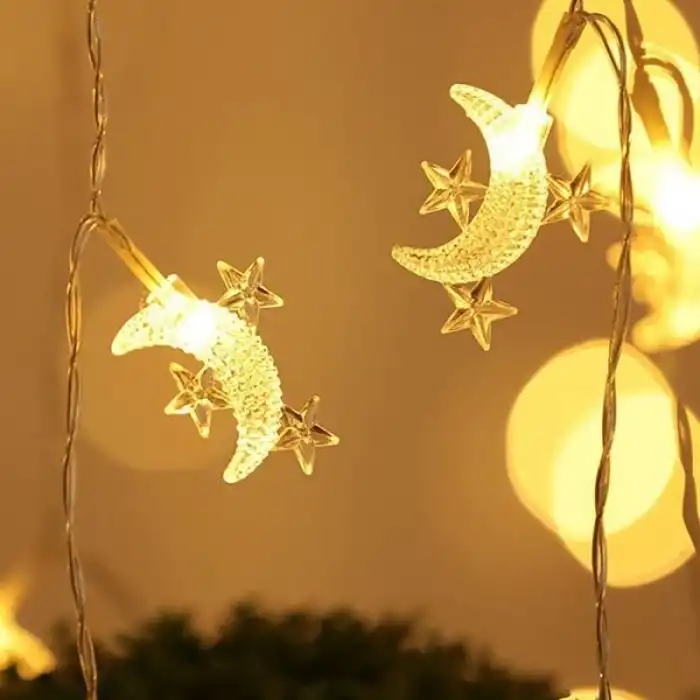 Ay Yıldız Tasarımlı 20 LED USB Aydınlatma