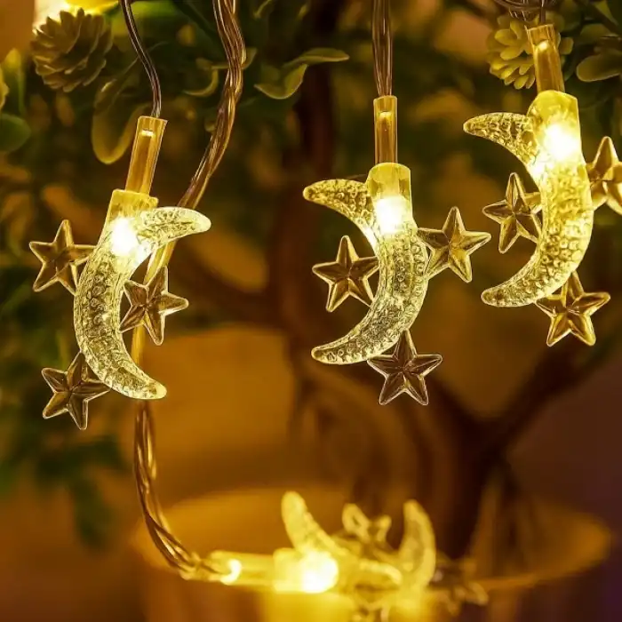 Ay Yıldız Tasarımlı 20 LED USB Aydınlatma