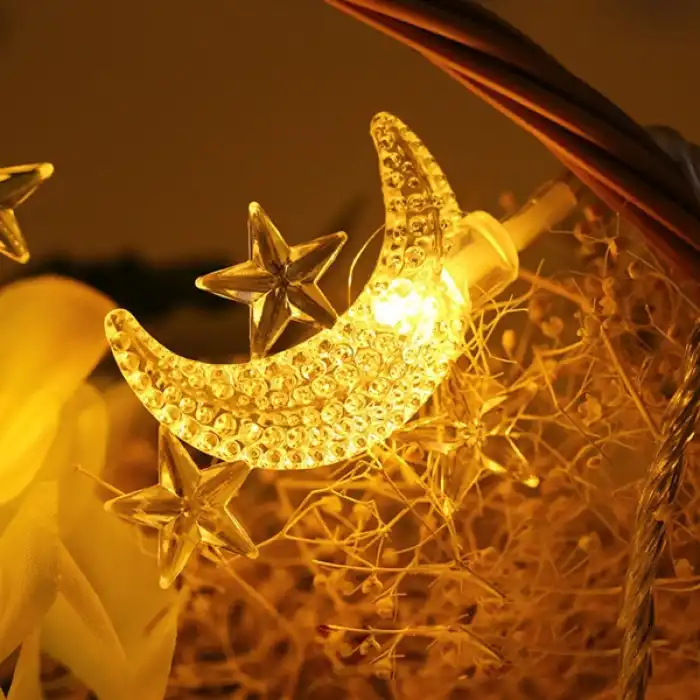 Ay Yıldız Tasarımlı 20 LED USB Aydınlatma