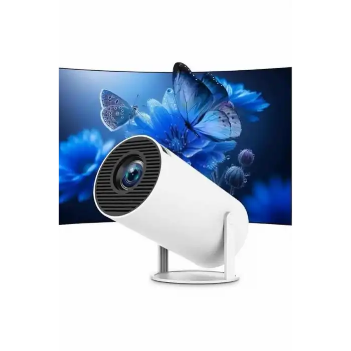 Ayaklı Projeksiyon Taşınabilir Mini Projektör Sinema Projektörü Android