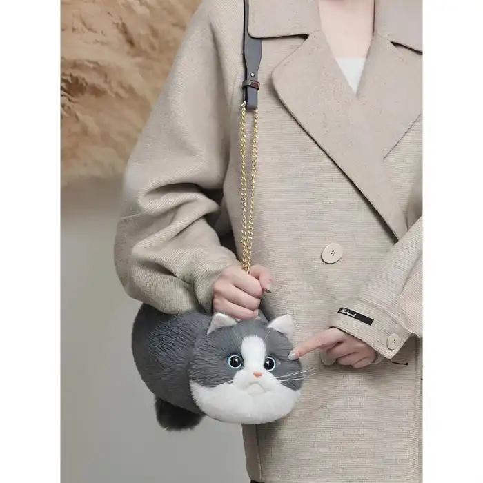 B&D Kedi El Çantası Gri