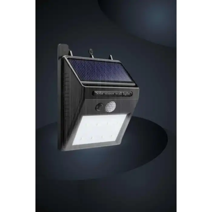 Bahçe Aydınlatma Sensörlü Güneş Enerjili Duvar Lambası 40 Led Işık