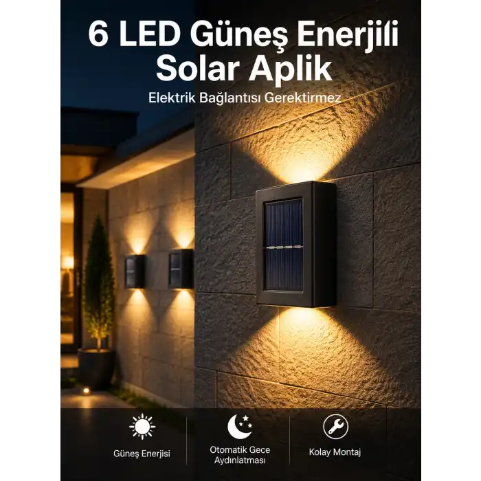 Bahçe Aydınlatması Solar Güneş Enerjili Dekoratik Led Işıklı Lamba