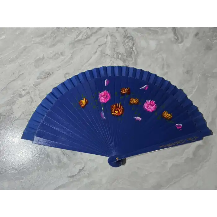 Bambu Çift Taraflı Yelpaze Karışık Renkler 12li Paket