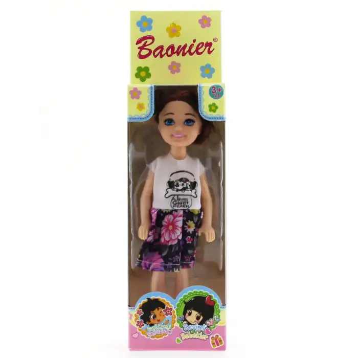 Baonier Çiçek Etekli 14 cm Sarışın Tekli Kız Bebek