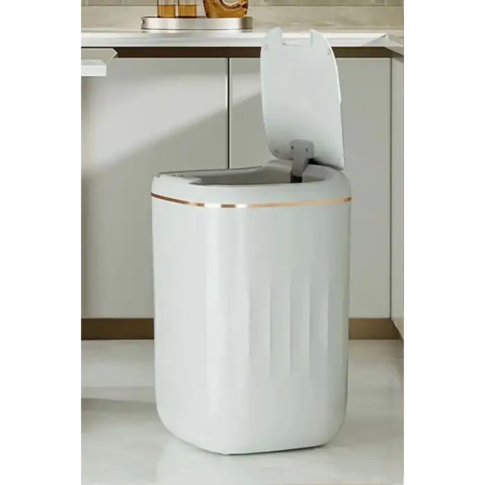 Akıllı Teknolojik Çöp Kutusu UV Işıklı Otomatik Aç Kapat Sensörlü Mutfak Banyo Ev 20L
