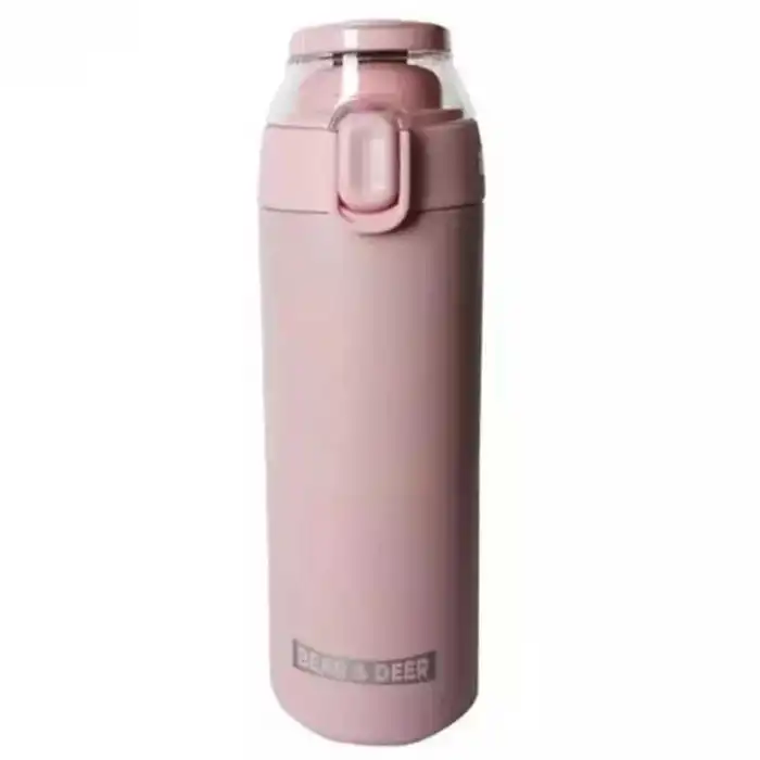 Bear&Deer Şeffaf Kapak Çelik Matara 450 ml 0033